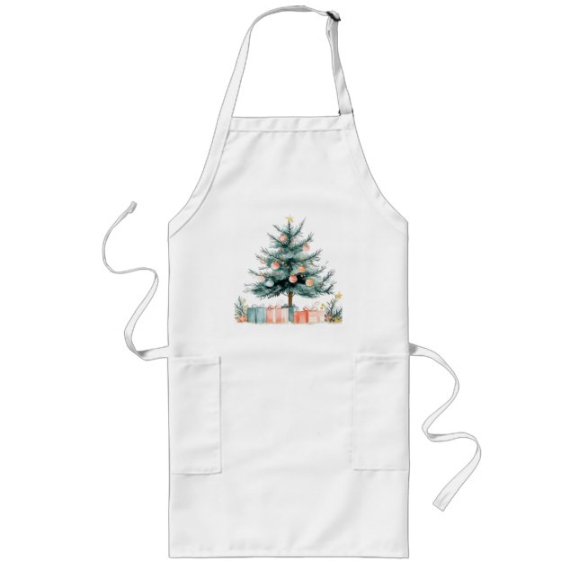 Avental Longo árvore de Natal  (Frente)