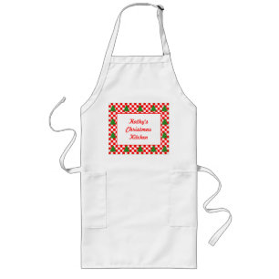 Avental Longo Árvore de Natal Personalizada Apron
