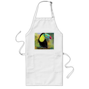 Avental Longo Ave Tropical Toco Toucan Exótica - Pintura Migrad