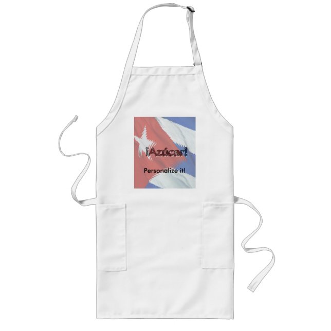 Avental Longo Azucar! Na bandeira cubana (Frente)