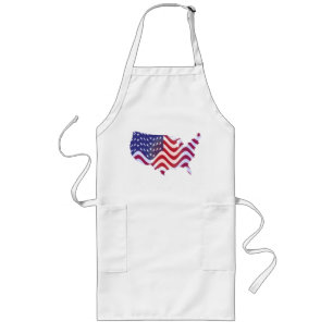 AVENTAL LONGO BANDEIRA AMERICANA WAVY