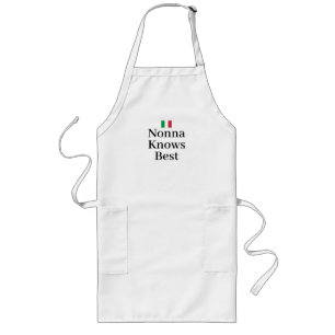 Avental Longo Bandeira da Itália Orgulho Italiano Europa Nonna