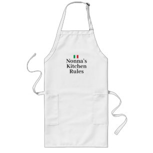 Avental Longo Bandeira da Itália Orgulho Italiano Europa Nonna
