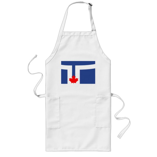 Avental Longo Bandeira de Toronto, Ontario Long Apron (Frente)