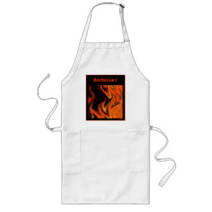 Avental Longo Barbecue Flame Apron