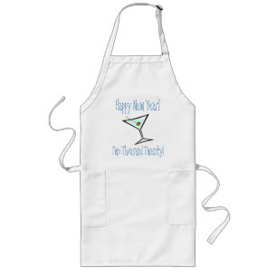 Avental Longo Barman de vidro do cocktail do ano novo de Martini