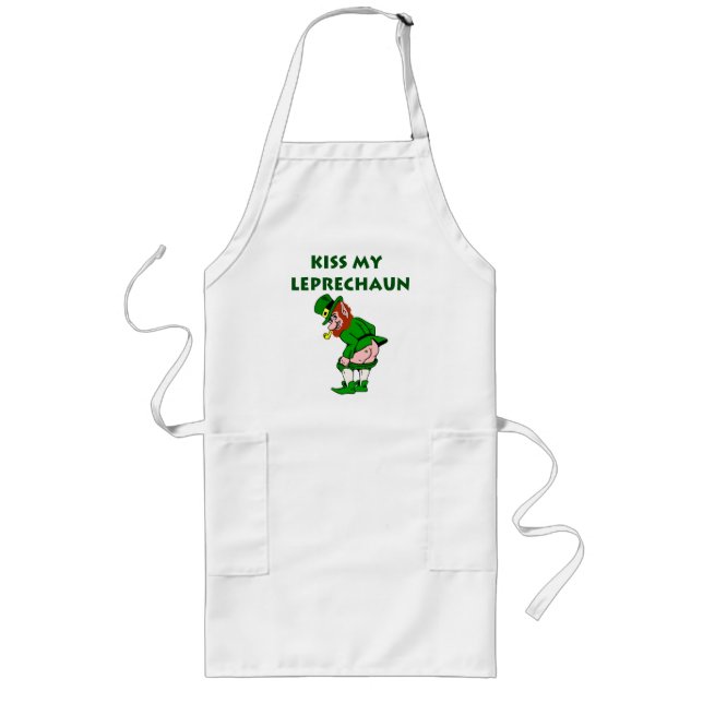 Avental Longo Beija Meu Leprechaun Apron (Frente)