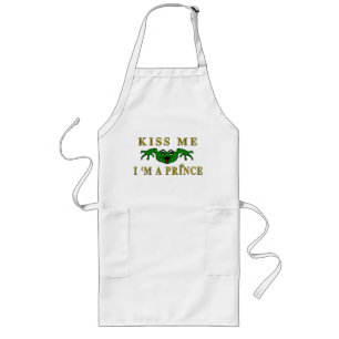 Avental Longo Beije-me Sou um príncipe CHURRASCO Apron
