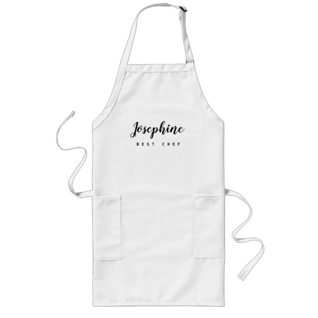 Avental Longo Best Chef Script Name Simple personalized (Frente)