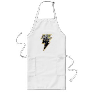 Avental Longo Black Adam Gray and Gold Lightning Graphic