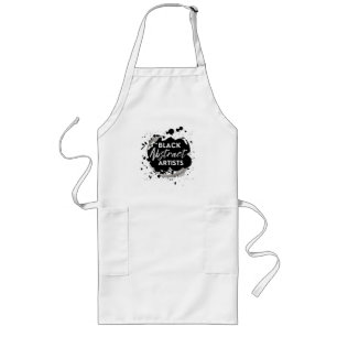 Avental Longo BlackAbstractArtists Apron Smock