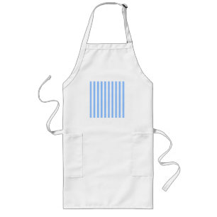 Avental Longo Blue and white candy stripes