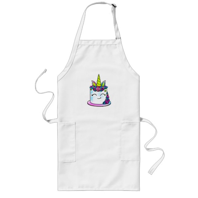 Avental Longo Bodysuit de aniversário de bebê com bolo (Frente)
