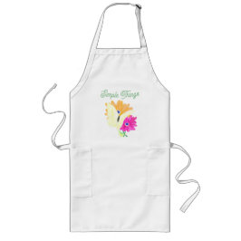 Avental Longo Borboleta e Flores Minimalistas 'Coisas Simples'