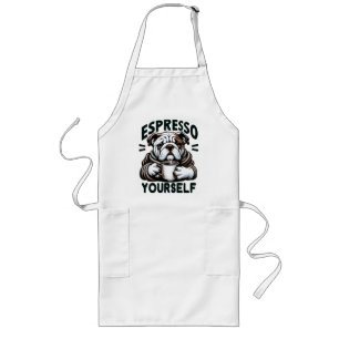 Avental Longo Bulldog de Espresso Quente - Café Aconchegante