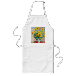 Avental Longo Buquê de Sunflower Claude Monet