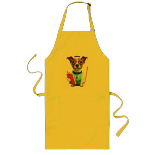 Avental Longo Cachorro A Trabalhar Como Enfermeira, Cachorro A V