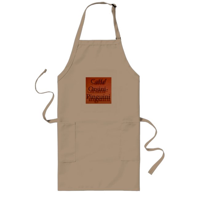 Avental Longo Cafe Orsini-Pinguini apron-3 Long Apron (Frente)