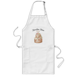 Avental Longo Cake Apron - Custom Name Baker Gift