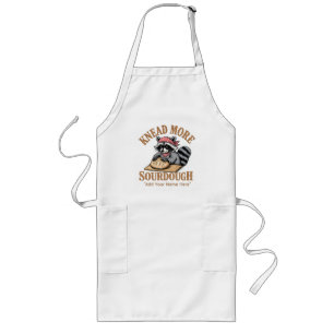 Avental Longo Camisa Sourdough Amasse Mais, Raccoon Padeiro Dive
