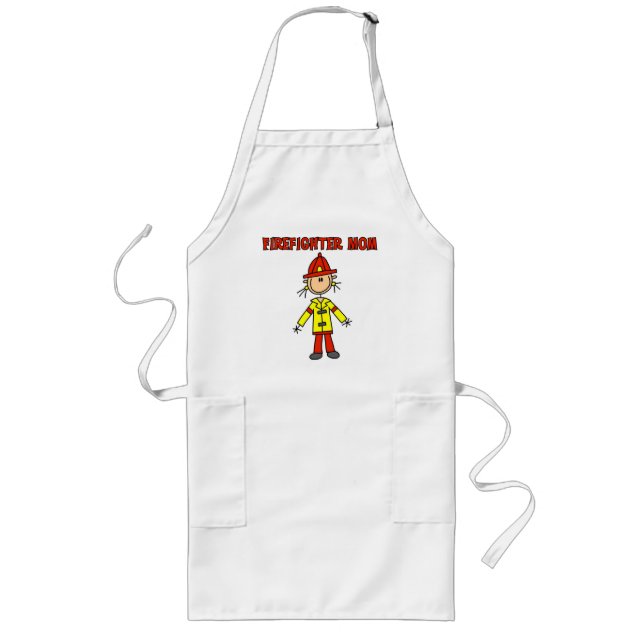 Avental Longo Camisas e Presentes para Mãe de Bombeiro (Frente)