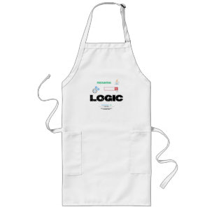 Avental Longo Camiseta de Programação com Modo de Código Lógico