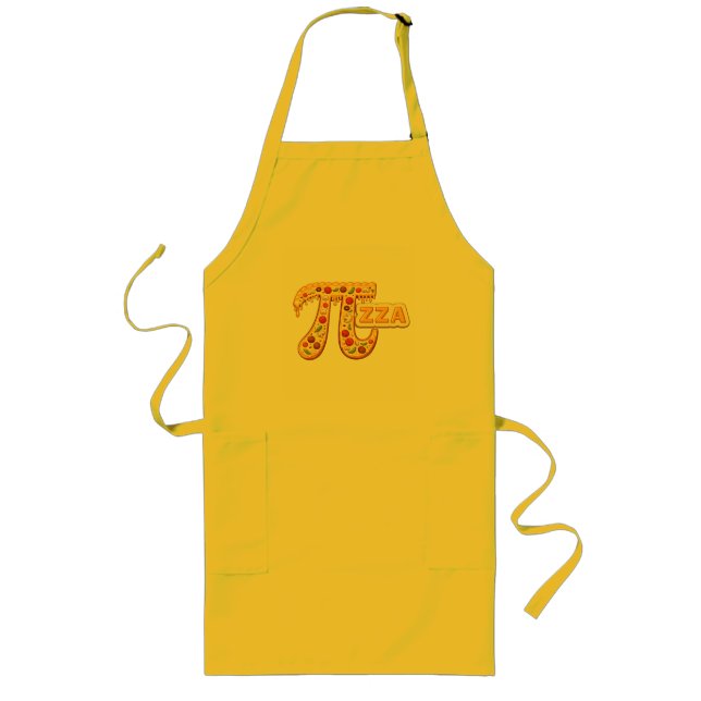 Avental Longo Camiseta engraçada do Dia do Pi da Pizza – Present (Frente)