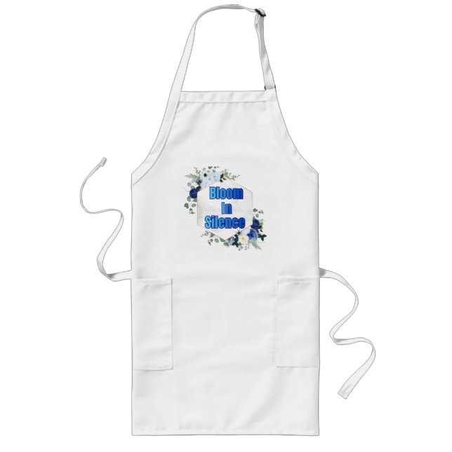 Avental Longo Camiseta Florescer em Silêncio (Frente)
