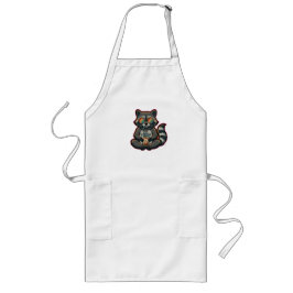Avental Longo Camiseta Guaxinim Legal Bebendo Café com Leite de 