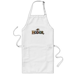 Avental Longo Camiseta Hodor. Citação Minimalista Divertida