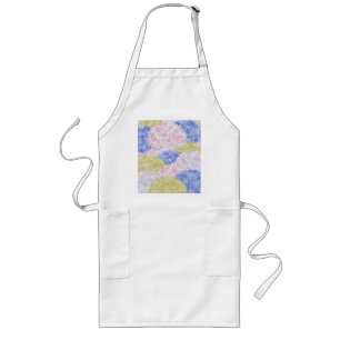 Avental Longo Campos De Pintura De Hydrangeas