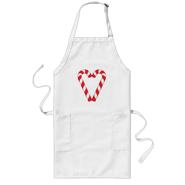 Avental Longo Candy Cane Heart Screwball Graphics Holiday (Frente)
