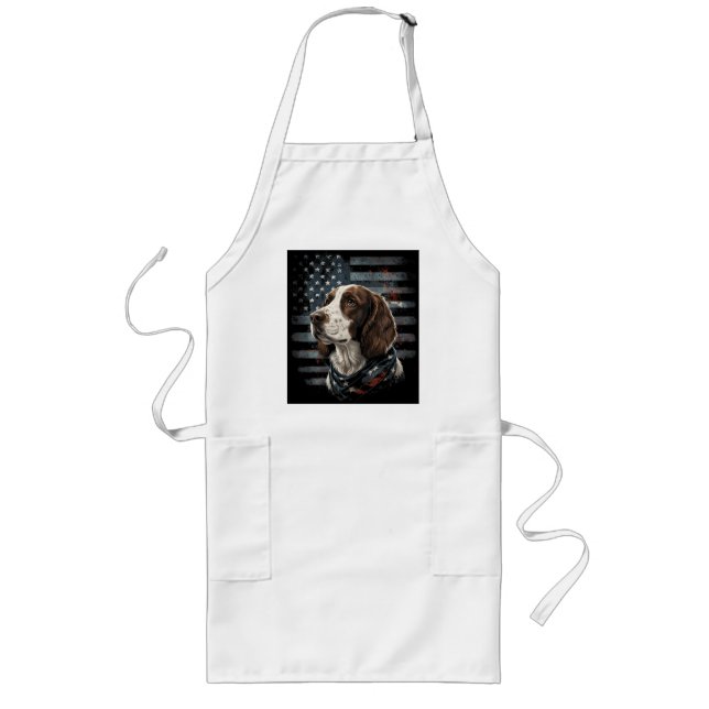 Avental Longo Cão Springer Spaniel Bandeira Americana (Frente)