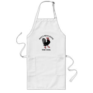 Avental Longo Cartoon Engraçado Chef Cook Rooster Apron