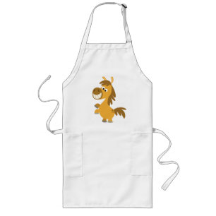 Avental Longo Cartoon Impetuante Pony Cozinhar Apron