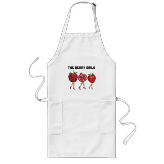 Avental Longo Cartoon Red Berries - Citação "Berry Girls"