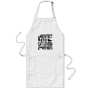 Avental Longo Cat Lover Architect