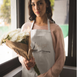 Avental Longo Celebrado com o Bloco de Amizade e bate-papo