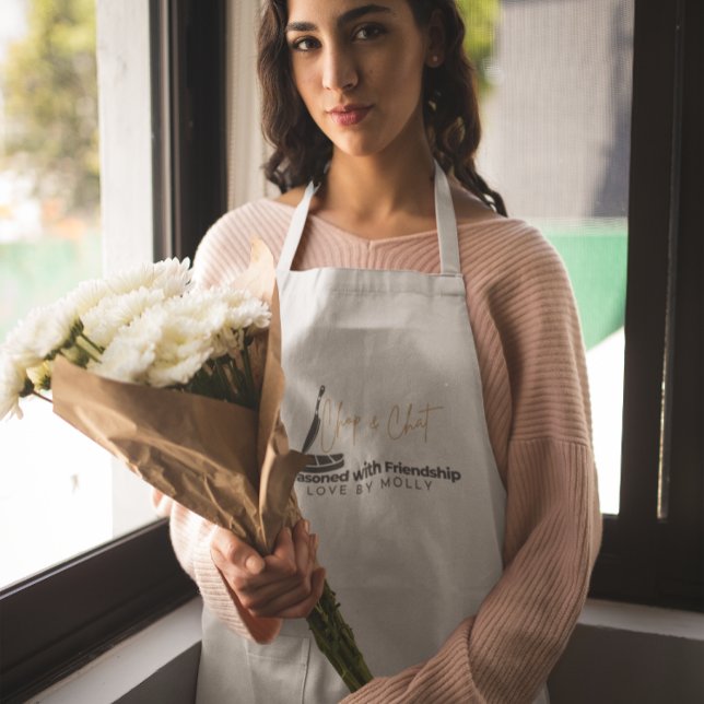 Avental Longo Celebrado com o Bloco de Amizade e bate-papo (Criador carregado)