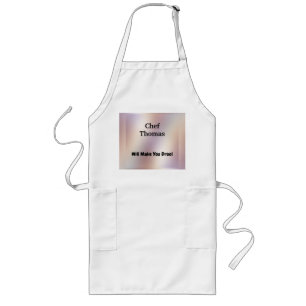 Avental Longo Chef Apron com Fundo do Designer