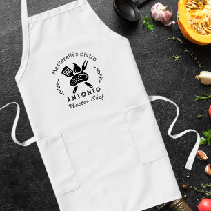 Avental Longo Chef Mestre Personalizado com Gráfico de Utensílio
