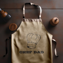 "Chef Pai" Tipografia de Chapéu de Chef Grelhando