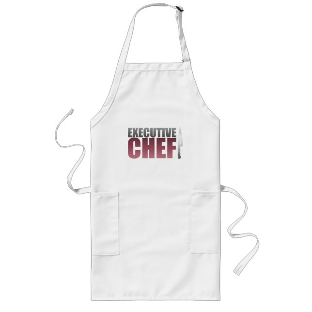Avental Longo Chefe de cozinha vermelho (Frente)