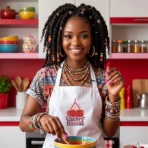 Cherry Bloom Long Apron