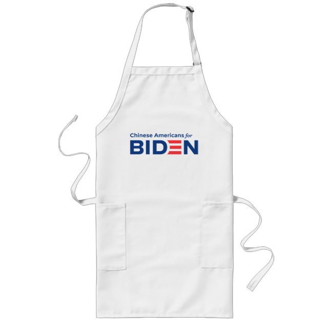 Avental Longo Chineses americanos por Biden Unisex Apron (Frente)