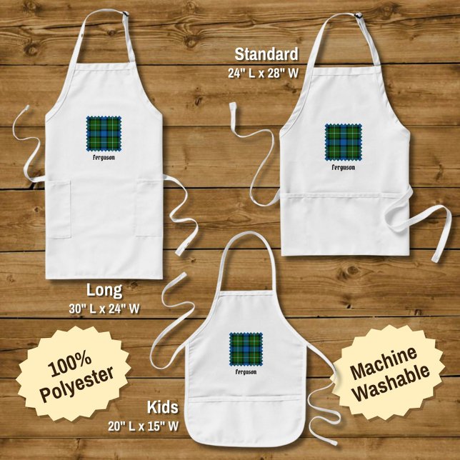 Avental Longo Clan Ferguson Tartan Apron (Criador carregado)