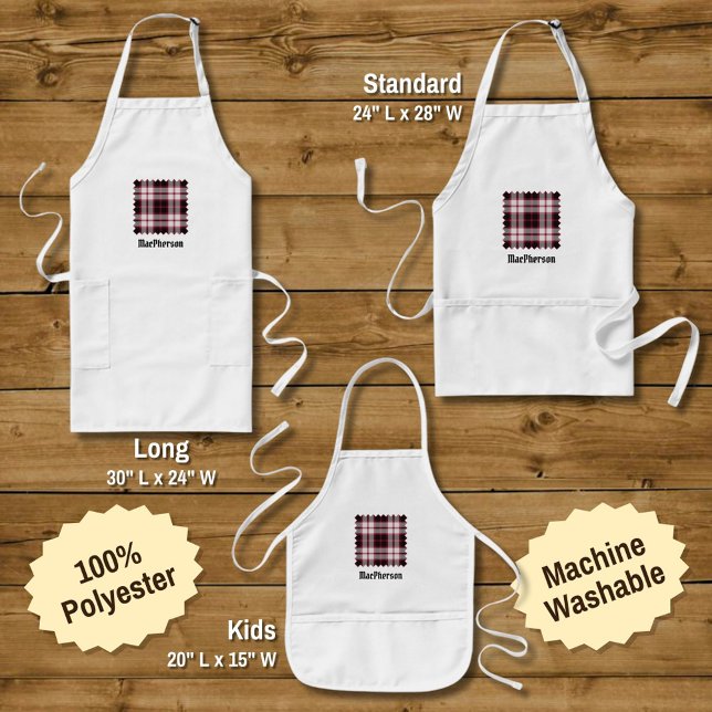 Avental Longo Clan MacPherson caçando Tartan Apron (Criador carregado)