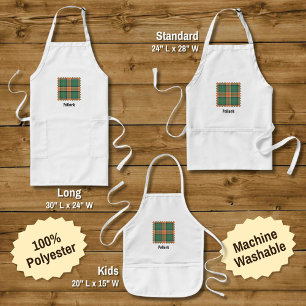 Avental Longo Clan Pollock Tartan Long Apron