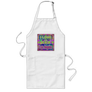 Avental Longo Coloração Fest: "I AMVE Los Angeles" Apron