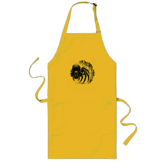 Avental Longo Copy of Creepy Black Spider Gothic Design